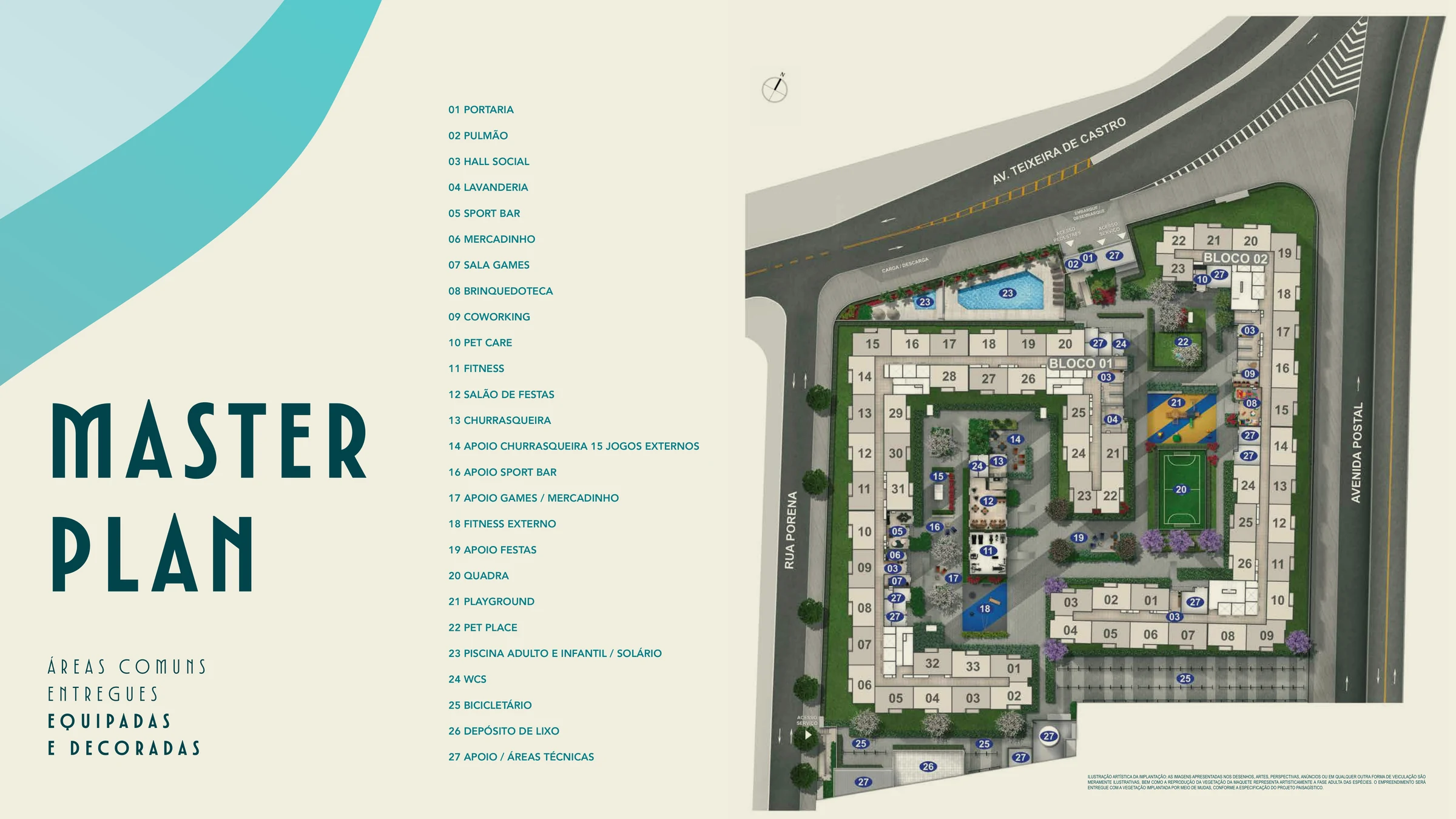 Masterplan das áreas comuns do Nova Leopoldina, da Cury, em Ramos, Rio de Janeiro