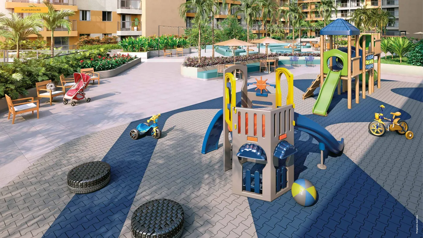 Playground do Residencial Pixinguinha, área descoberta de lazer infantil em Santo Cristo