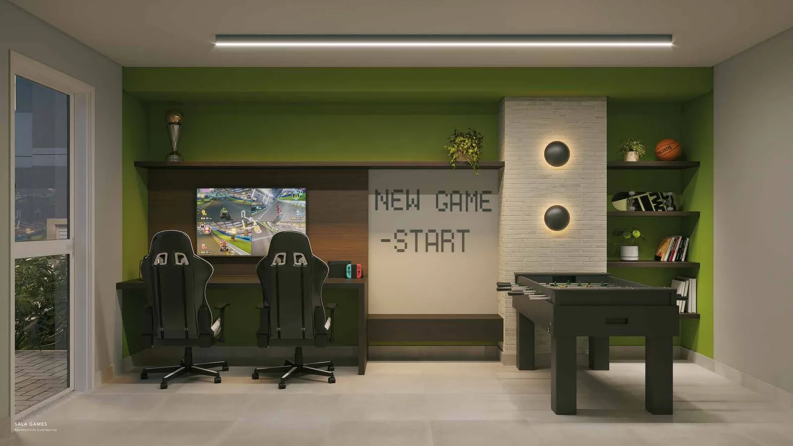 Sala de games do Nova Leopoldina em Ramos, Rio de Janeiro