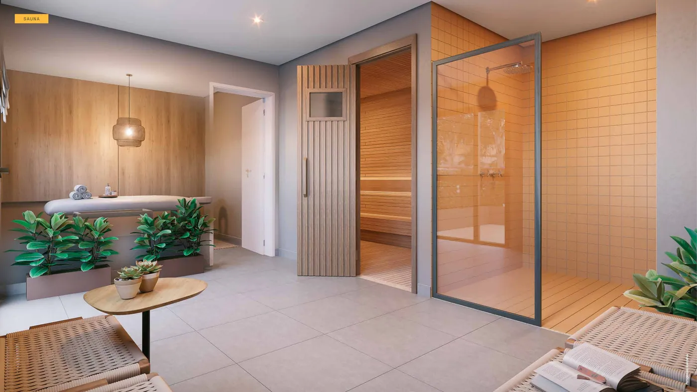 Sauna do Residencial Pixinguinha em Santo Cristo, Rio de Janeiro